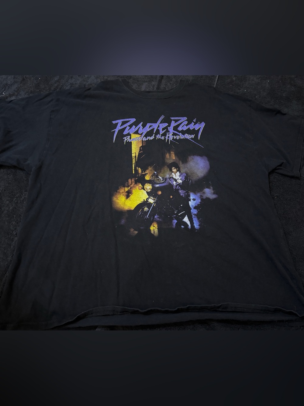Black "Purple Rain" Graphic Tee - Men